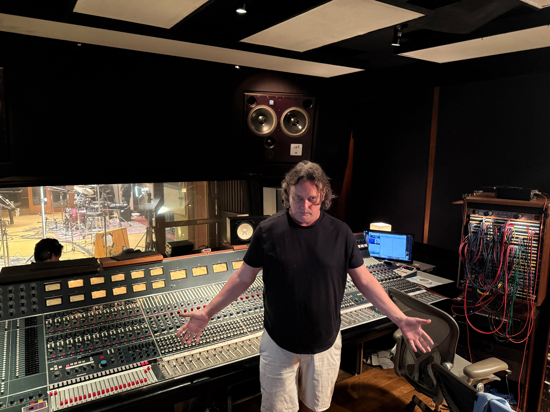 Chris Steinmetz on the studio floor at Stonecutter Studios